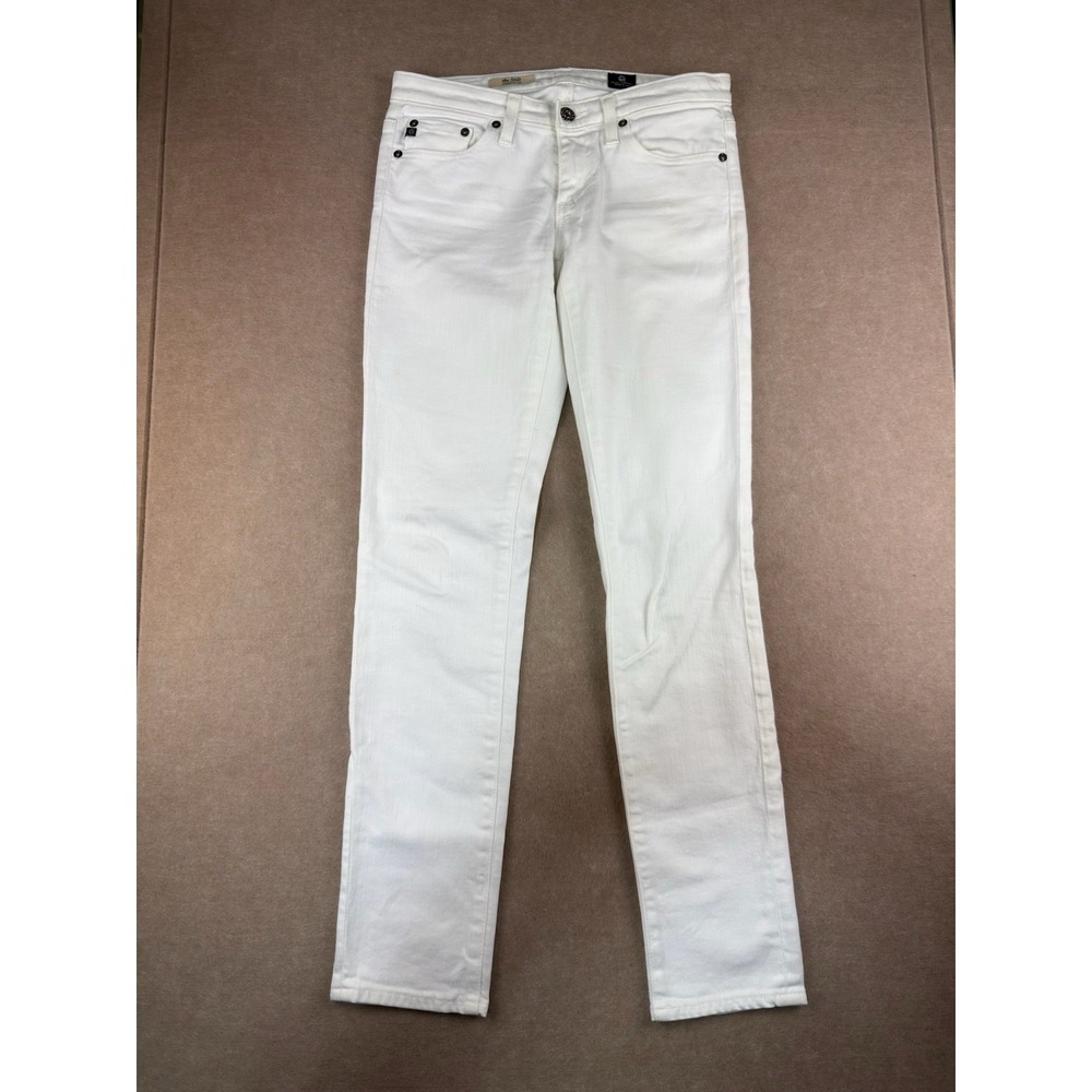 Adriano Goldschmied Jeans Women's 26R White Skinny The Stilt Cigarette Leg USA